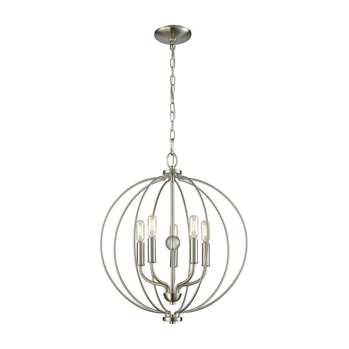 Elk Williamsport CHANDELIER in Brushed Nickel Finish Model: CN15752
