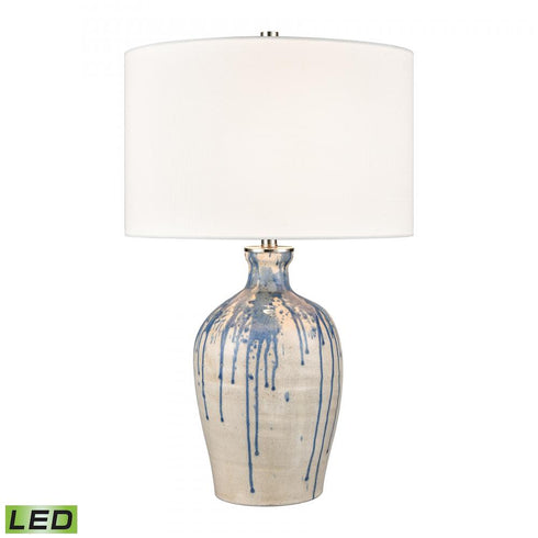 Elk_discontinued Winship 26 Inch High 1 Light Table Lamp White Includes LED Bulb in White Crackle Finish Model: H0019-9561-LED