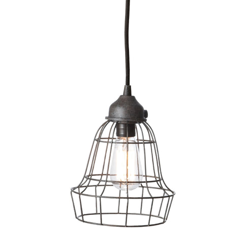 Elk Wire Barrel 1 Light Mini Pendant in Brown Finish Model: 225032