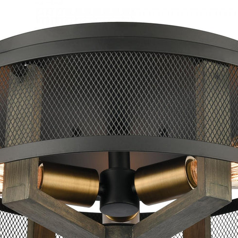 Elk Woodbridge FLUSH MOUNT in Matte Black Finish Model: 16545/3