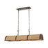 Elk Wooden Barrel ISLAND LIGHT in Oil Rubbed Bronze Natural Wood Natural Wood Finish Model: 33365/4