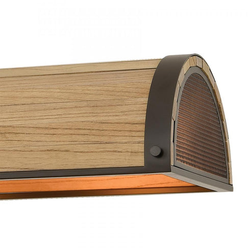 Elk Wooden Barrel ISLAND LIGHT in Oil Rubbed Bronze Natural Wood Natural Wood Finish Model: 33365/4
