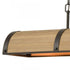 Elk Wooden Barrel ISLAND LIGHT in Oil Rubbed Bronze Natural Wood Natural Wood Finish Model: 33365/4