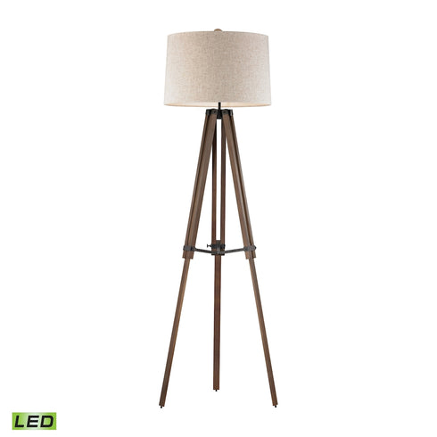 Elk Wooden Brace FLOOR LAMP in Black Finish Model: D2817-LED