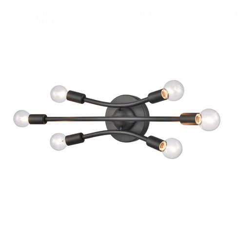 Elk Xavier 19.75 Inch Wide 6 Light Vanity Light in Matte Black Model: EC89265/6