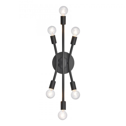 Elk Xavier 19.75 Inch Wide 6 Light Vanity Light in Matte Black Model: EC89265/6
