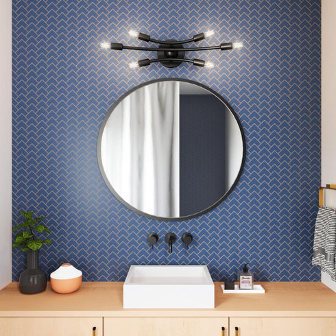 Elk Xavier 19.75 Inch Wide 6 Light Vanity Light in Matte Black Model: EC89265/6