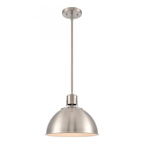 Elk Zayne 12 Inch Wide 1 Light Pendant in Brushed Nickel Model: EC89735/1