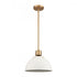 Elk Zayne 12 Inch Wide 1 Light Pendant in Matte White Model: EC89725/1