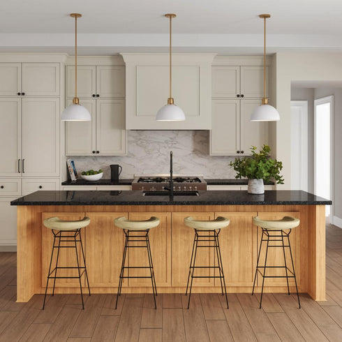 Elk Zayne 12 Inch Wide 1 Light Pendant in Matte White Model: EC89725/1