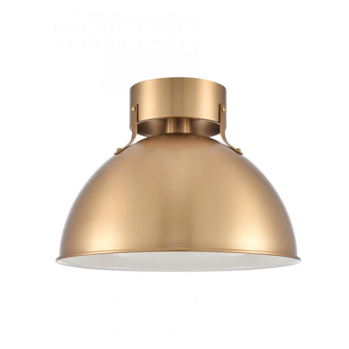 Elk Zayne 12 Inch Wide 1 Light Semi Flush in Brushed Gold Model: EC89744/1