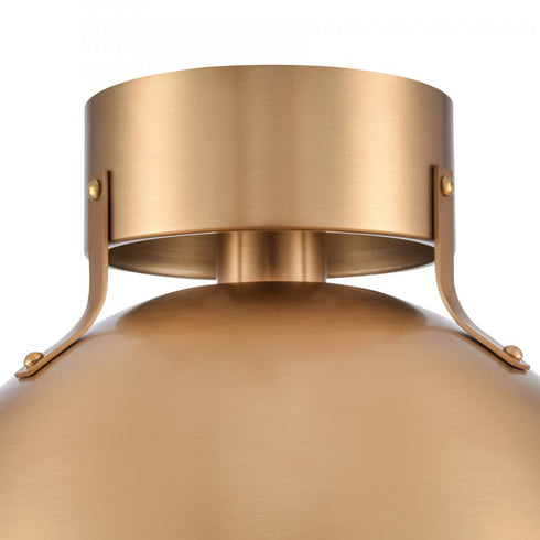 Elk Zayne 12 Inch Wide 1 Light Semi Flush in Brushed Gold Model: EC89744/1