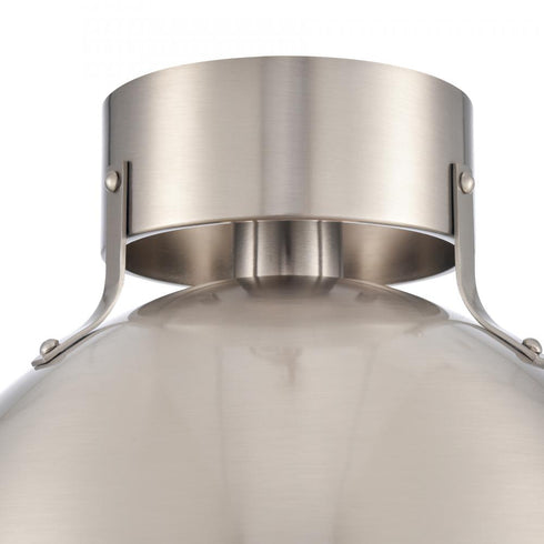 Elk Zayne 12 Inch Wide 1 Light Semi Flush in Brushed Nickel Model: EC89734/1