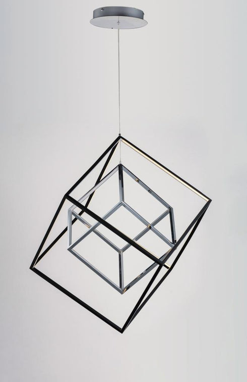 ET2 4 Square Single Pendant Model: E30584-BKPC