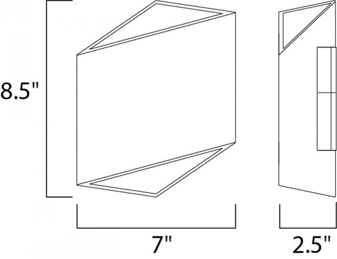 ET2 Alumilux Facet Outdoor Wall Mount Model: E41373-WT