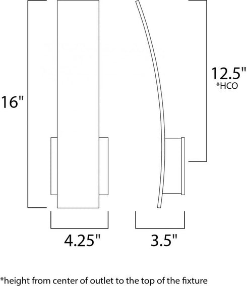 ET2 Alumilux Prime Wall Sconce Model: E41307-BK