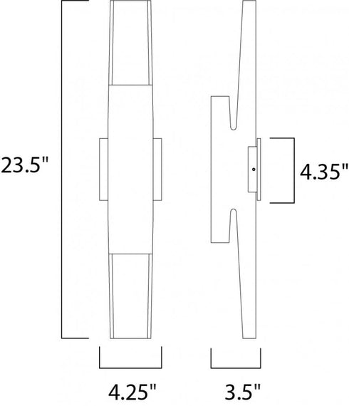 ET2 Alumilux Runway Outdoor Wall Mount in White Finish Model: E41526-WT