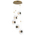 ET2 Amulet Multi Light Pendant in Black / Natural Aged Brass Finish Model: E24035-24BKNAB