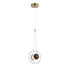 ET2 Amulet Single Pendant in Black / Natural Aged Brass Finish Model: E24031-24BKNAB