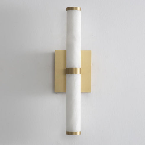 ET2 Aragon Wall Sconce in White Alabaster / Gold Finish Model: E11201-WAGLD