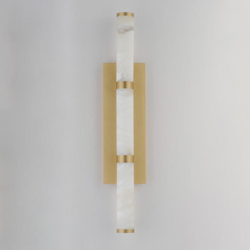 ET2 Aragon Wall Sconce in White Alabaster / Gold Finish Model: E11203-WAGLD
