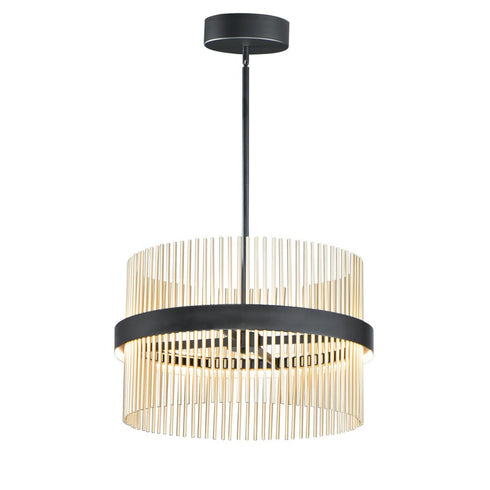 ET2 Chimes 5CCT Single Pendant in Black / Satin Brass Finish Model: E34255-BKSBR