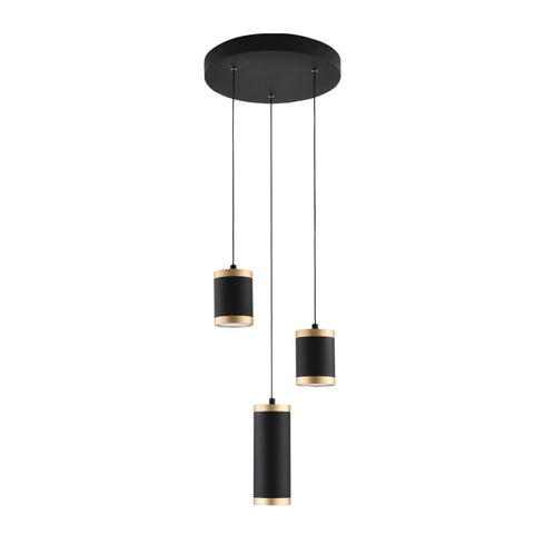 ET2 Cuff Multi Light Pendant in Black / Gold Finish Model: E22943-BKGLD