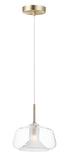 ET2 Deuce Single Pendant in Satin Brass Finish Model: E10042-18SBR