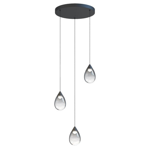 ET2 Dewdrop Multi Light Pendant in Black Finish Model: E21563-142BK