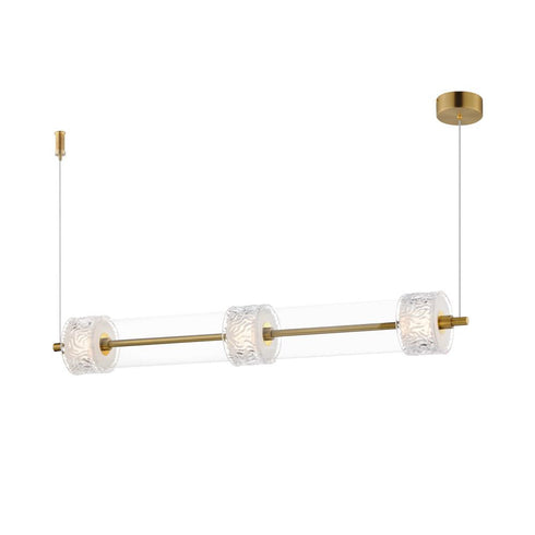 ET2 Elysian Linear Pendant in Natural Aged Brass Finish Model: E11083-124NAB