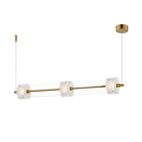 ET2 Elysian Linear Pendant in Natural Aged Brass Finish Model: E11083-124NAB