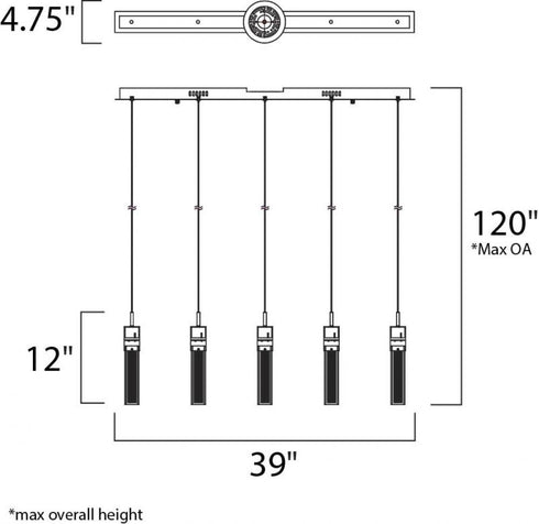 ET2 Fizz III Linear Pendant Model: E22764-89PC