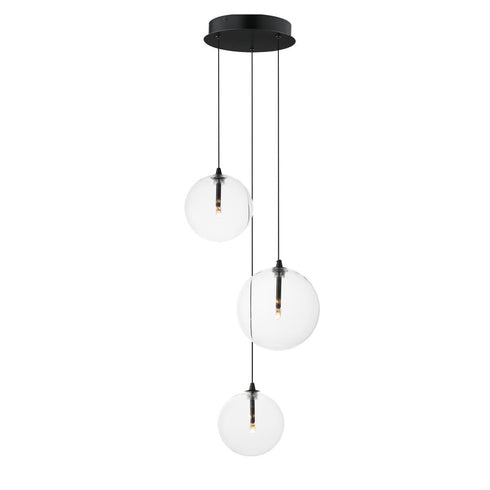 ET2 Global Multi Light Pendant in Black Finish Model: E25073-18BK