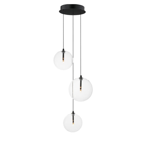 ET2 Global Multi Light Pendant in Black Finish Model: E25073-18BK