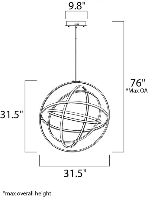 ET2 Gyro II Single Pendant Model: E24785-BK