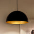 ET2 Hemisphere Single Pendant in Gloss Black / Gold Finish Model: E24900-GBGLD