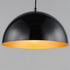 ET2 Hemisphere Single Pendant in Gloss Black / Gold Finish Model: E24902-GBGLD