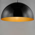 ET2 Hemisphere Single Pendant in Gloss Black / Gold Finish Model: E24906-GBGLD