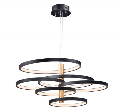 ET2 Hoopla Multi Light Pendant Model: E24327-BKGLD