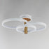 ET2 Hoopla Semi Flush Mount in White/Gold Finish Model: E24323-WTGLD