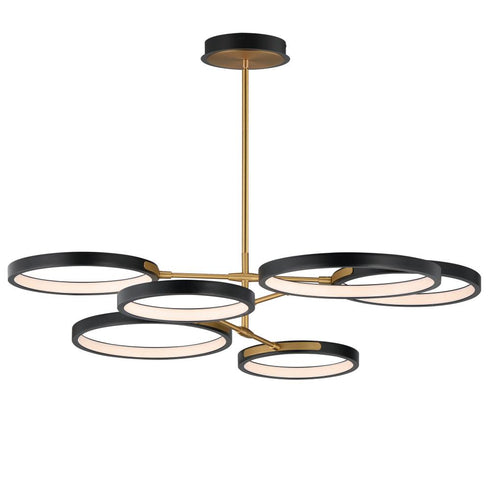 ET2 Hoopla Single Pendant in Black / Gold Finish Model: E24328-BKGLD