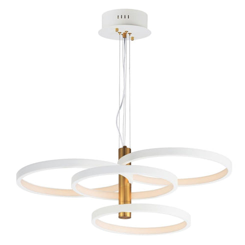 ET2 Hoopla Single Pendant in White/Gold Finish Model: E24326-WTGLD