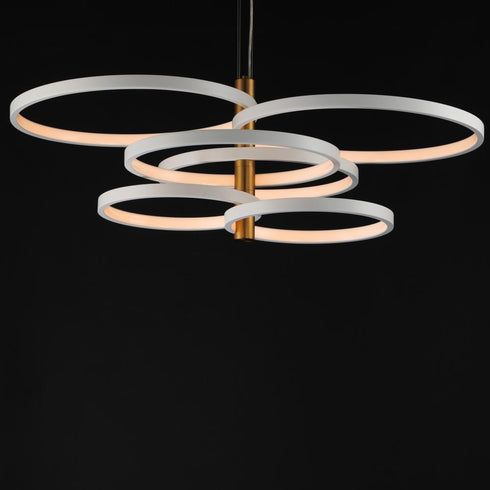 ET2 Hoopla Single Pendant in White/Gold Finish Model: E24327-WTGLD