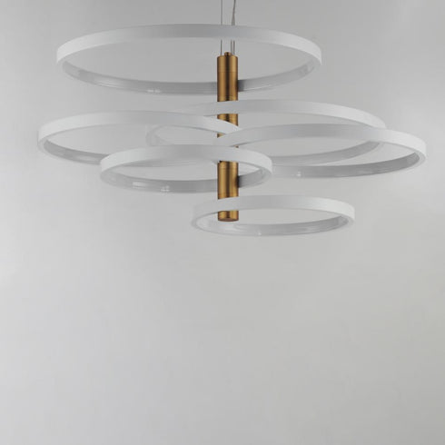 ET2 Hoopla Single Pendant in White/Gold Finish Model: E24327-WTGLD