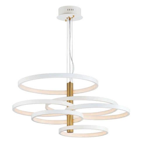 ET2 Hoopla Single Pendant in White/Gold Finish Model: E24327-WTGLD