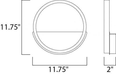 ET2 Hoopla Wall Sconce in White/Gold Finish Model: E24320-WTGLD