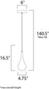 ET2 Larmes LED Single Pendant Model: E23121-18PC