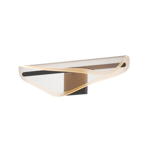 ET2 Manta - Bath Vanity Manta Bath Vanity Wall Sconce in Black Finish Model: E24712-144BK