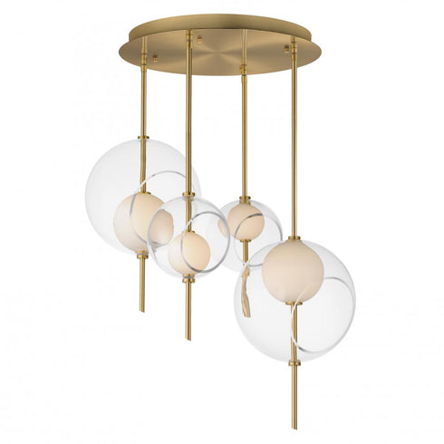 ET2 Martini Multi Light Pendant in Natural Aged Brass Finish Model: E11096-10NAB