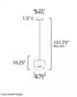 ET2 Newton Multi Light Pendant Model: E24162-18BKGLD
